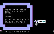 Think Quick! for IBM PC/Compatibles - Oops, that panel didn't fit the code...
