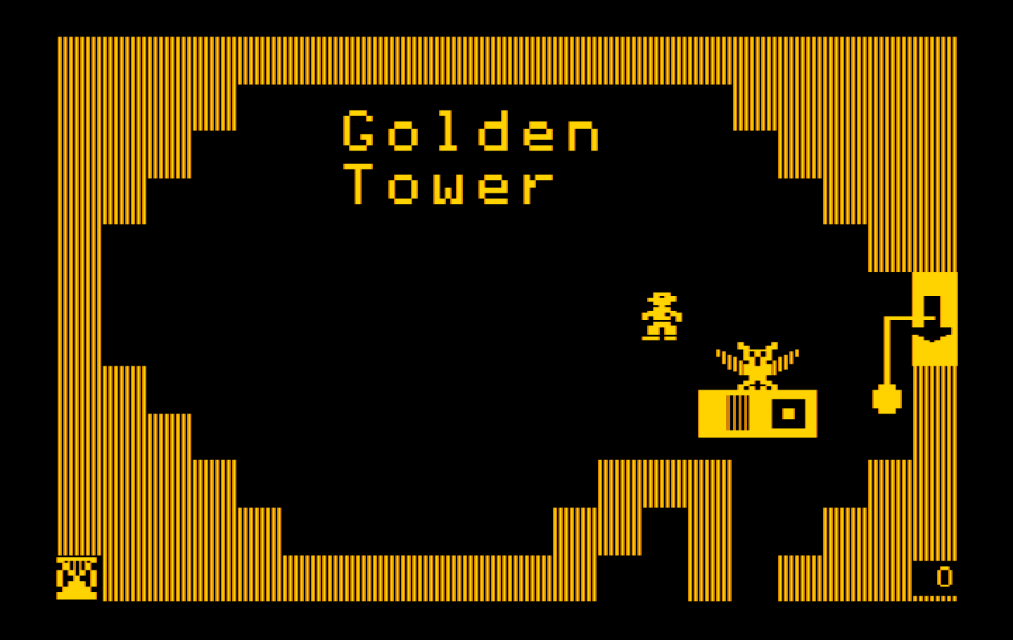 Think Quick! IBM PC/Compatibles Screenshot: Welcome to the Golden Tower.
