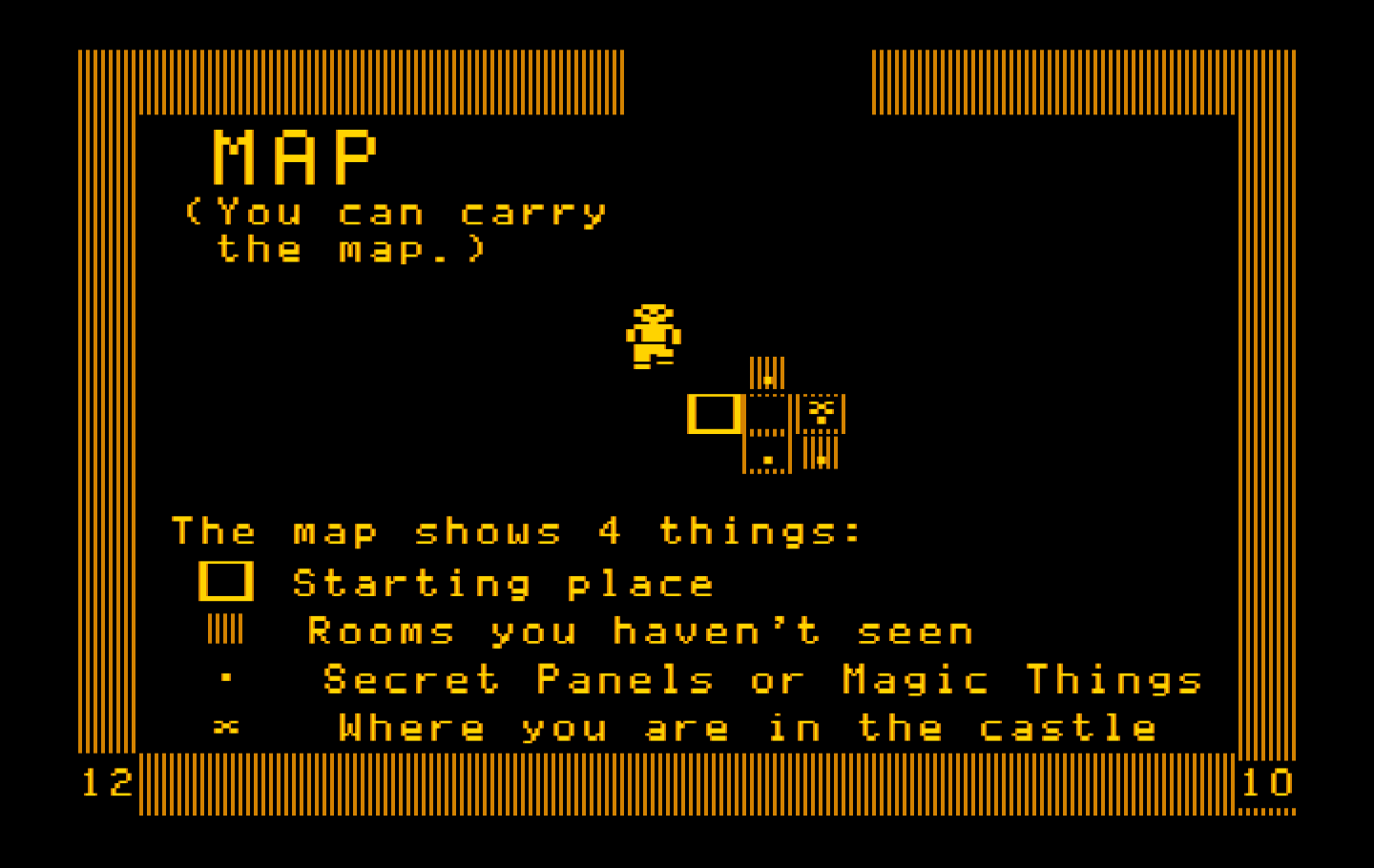 Think Quick! IBM PC/Compatibles Screenshot: Access the map room from your hideout.