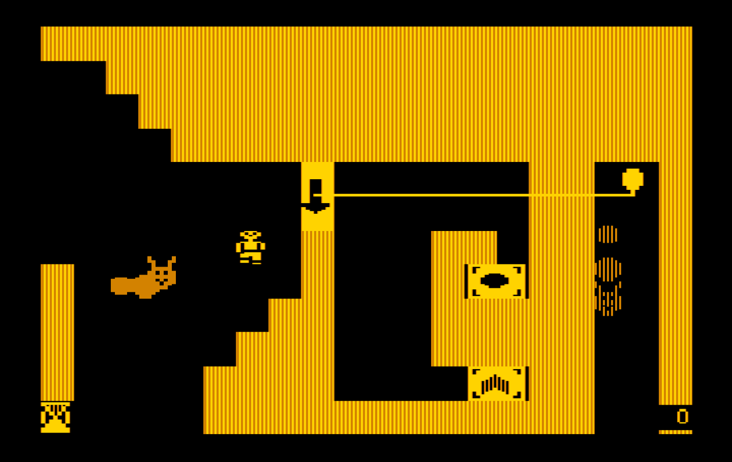 Think Quick! IBM PC/Compatibles Screenshot: Looks like this puzzle spans multiple rooms...