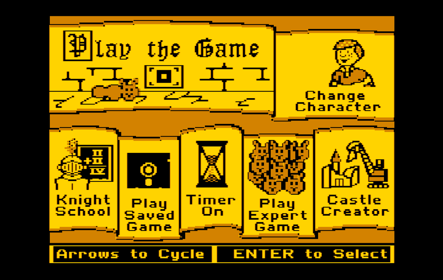 Think Quick! IBM PC/Compatibles Screenshot: Easier levels give you a few clues to help get started.