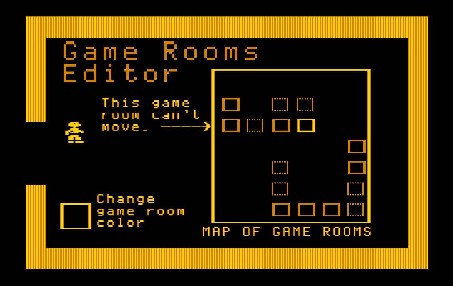 Think Quick! IBM PC/Compatibles Screenshot: The game room editor.