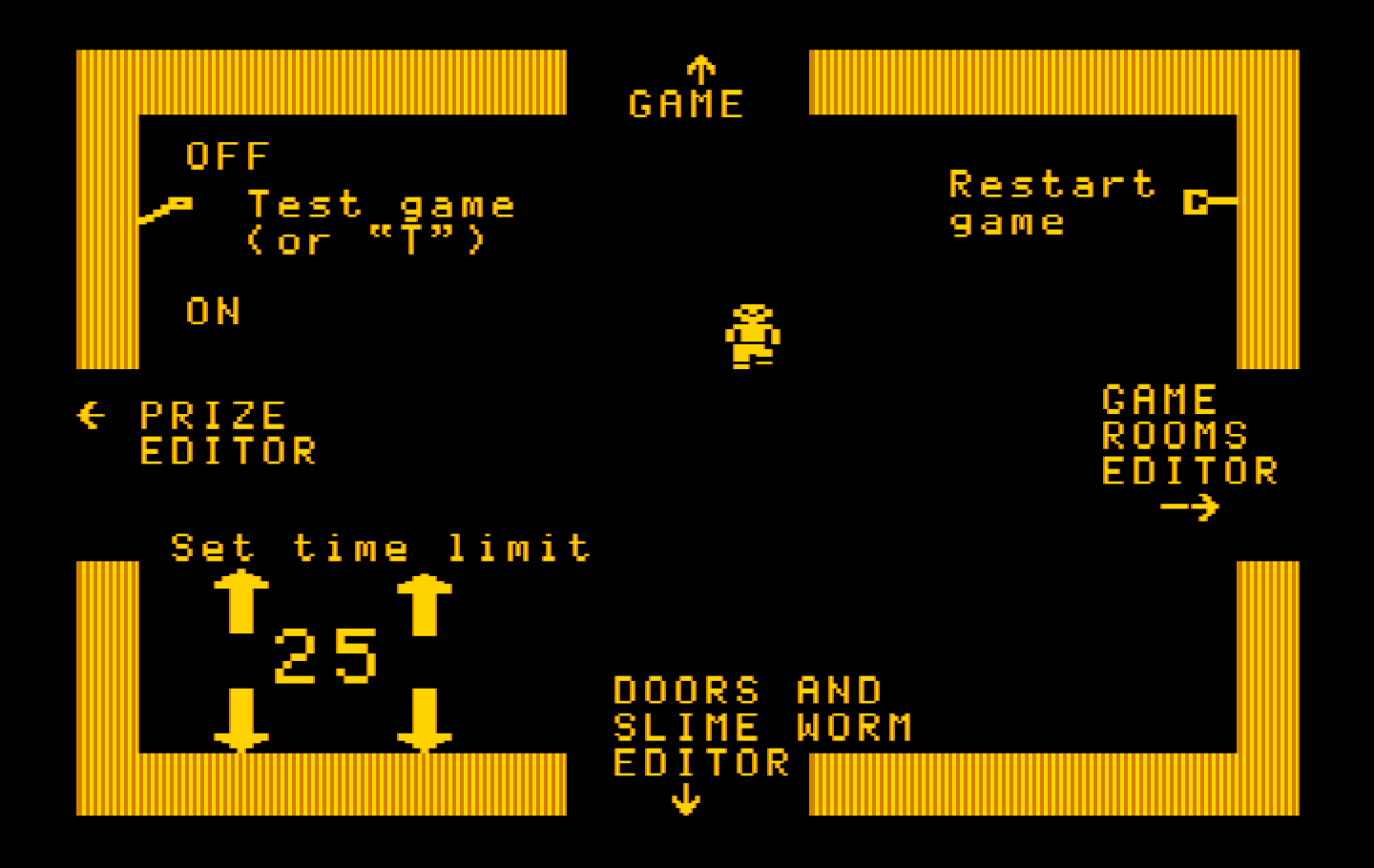 Think Quick! IBM PC/Compatibles Screenshot: The main castle creator screen.