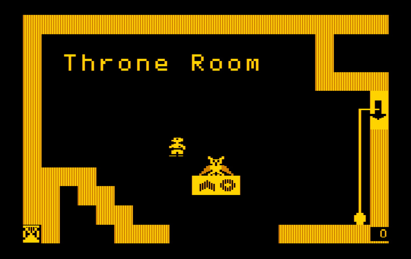 Think Quick! IBM PC/Compatibles Screenshot: Welcome to the throne room...
