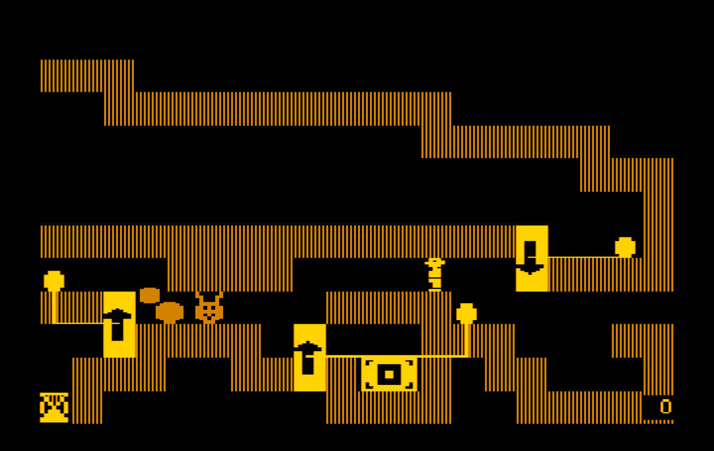 Think Quick! IBM PC/Compatibles Screenshot: There are a lot of small, maze like passages here...