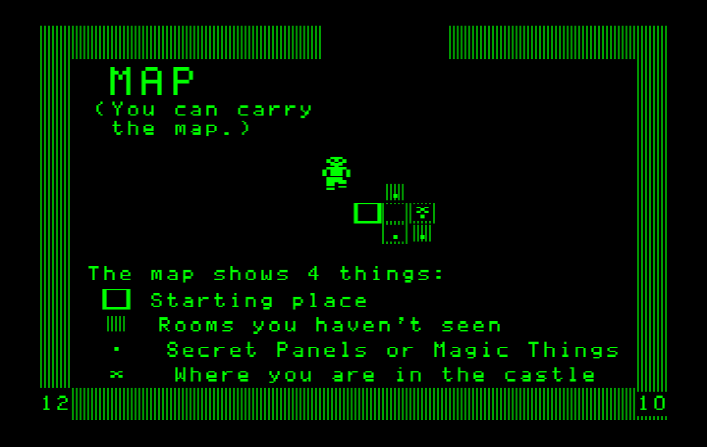 Think Quick! IBM PC/Compatibles Screenshot: Access the map room from your hideout.