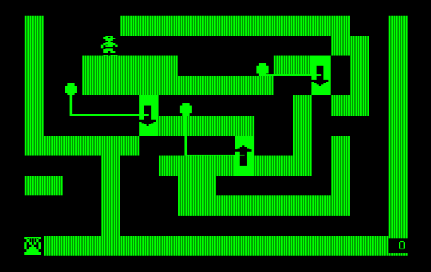 Think Quick! IBM PC/Compatibles Screenshot: A tricky looking maze...