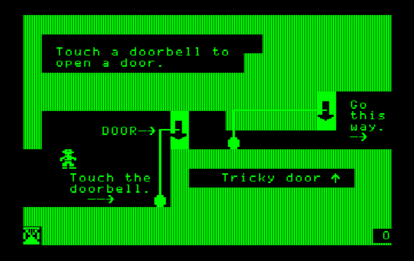Think Quick! IBM PC/Compatibles Screenshot: The first instruction screen...