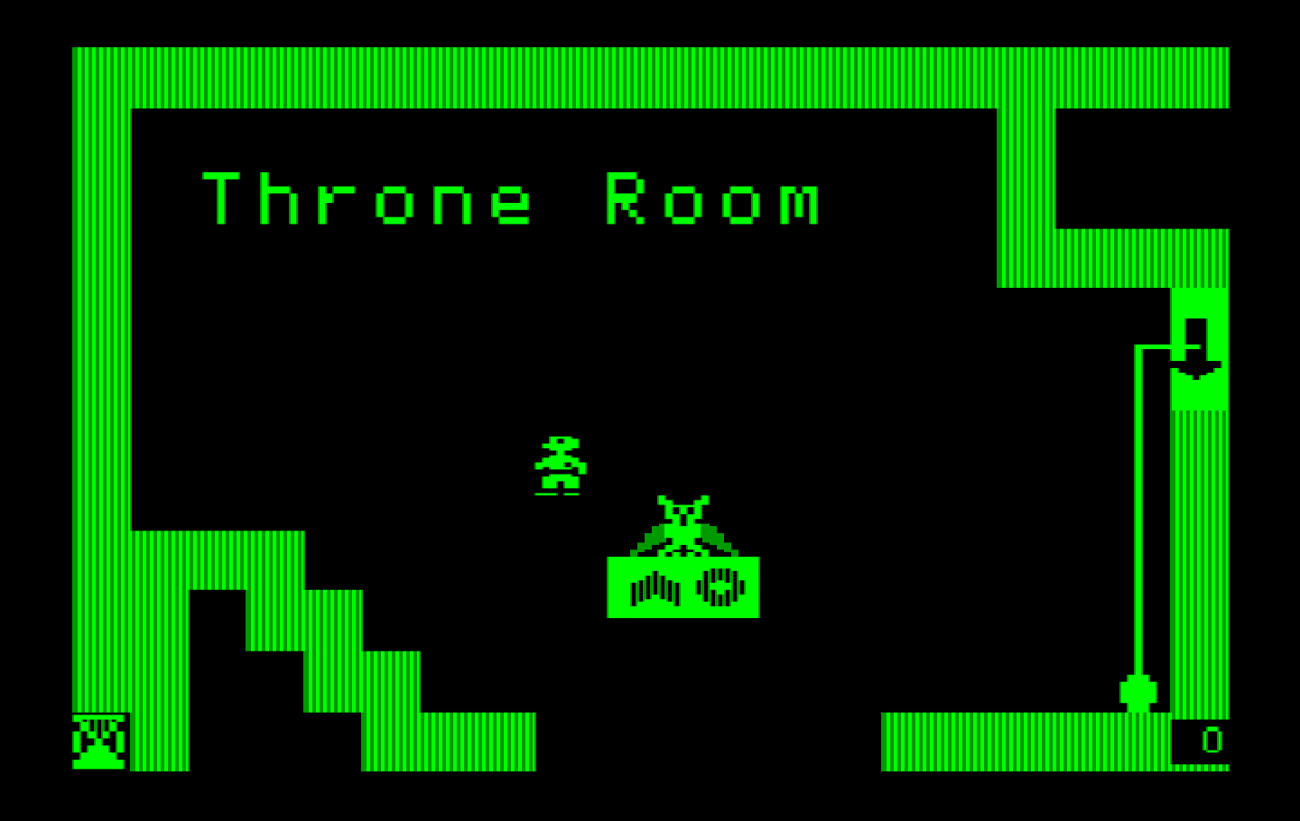 Think Quick! IBM PC/Compatibles Screenshot: Welcome to the throne room...
