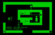 Think Quick! for IBM PC/Compatibles - Use flowers to put slime worms to sleep.