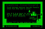 Think Quick! for IBM PC/Compatibles - Welcome to the castle courtyard.