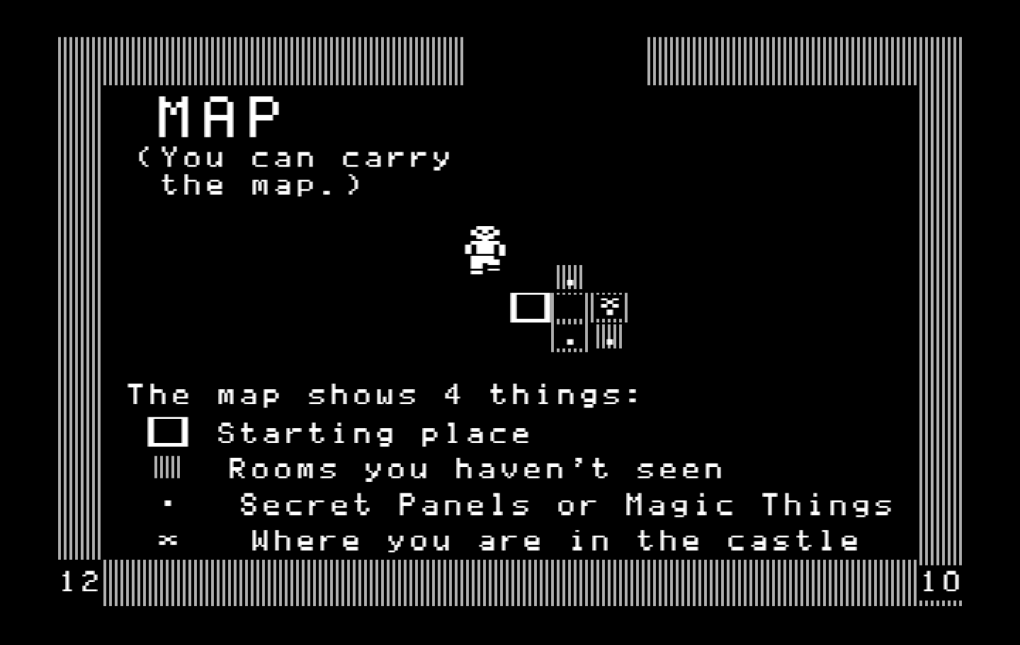Think Quick! IBM PC/Compatibles Screenshot: Access the map room from your hideout.