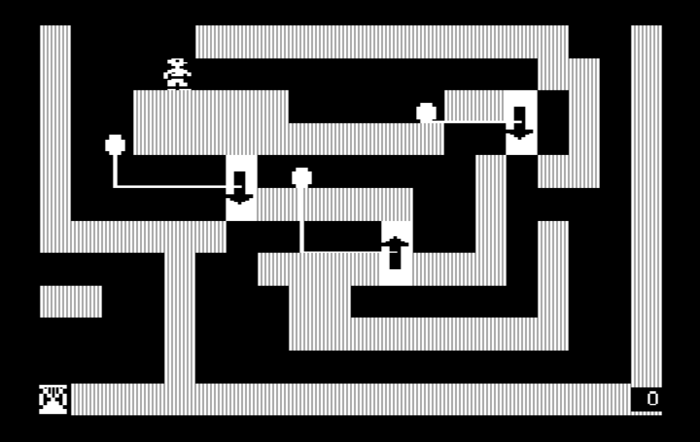Think Quick! IBM PC/Compatibles Screenshot: A tricky looking maze...