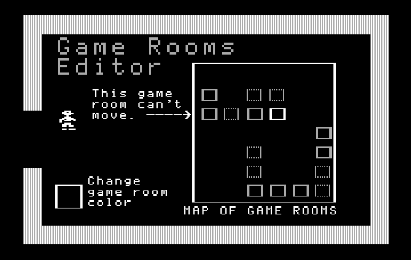 Think Quick! IBM PC/Compatibles Screenshot: The game room editor.