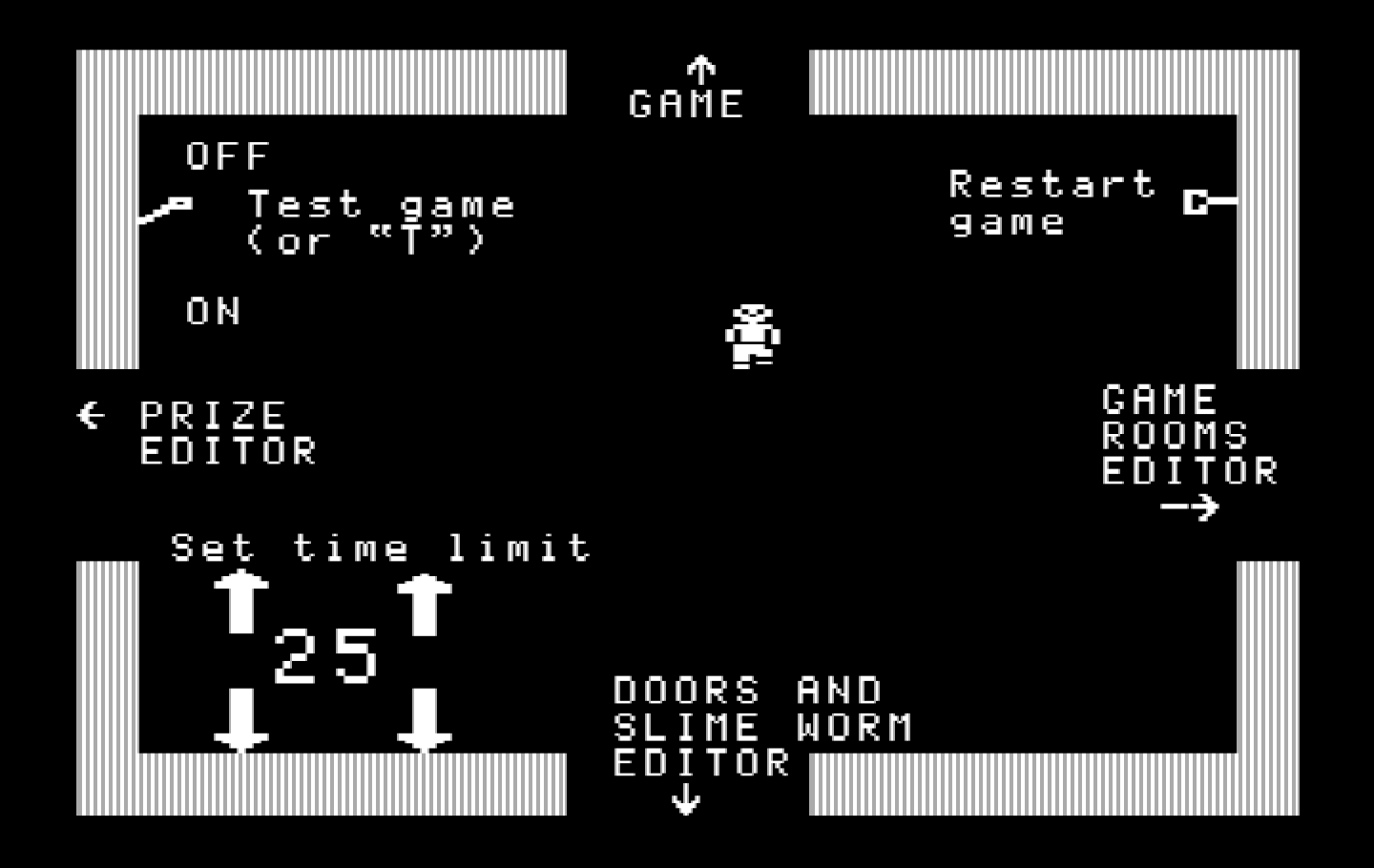 Think Quick! IBM PC/Compatibles Screenshot: The main castle creator screen.