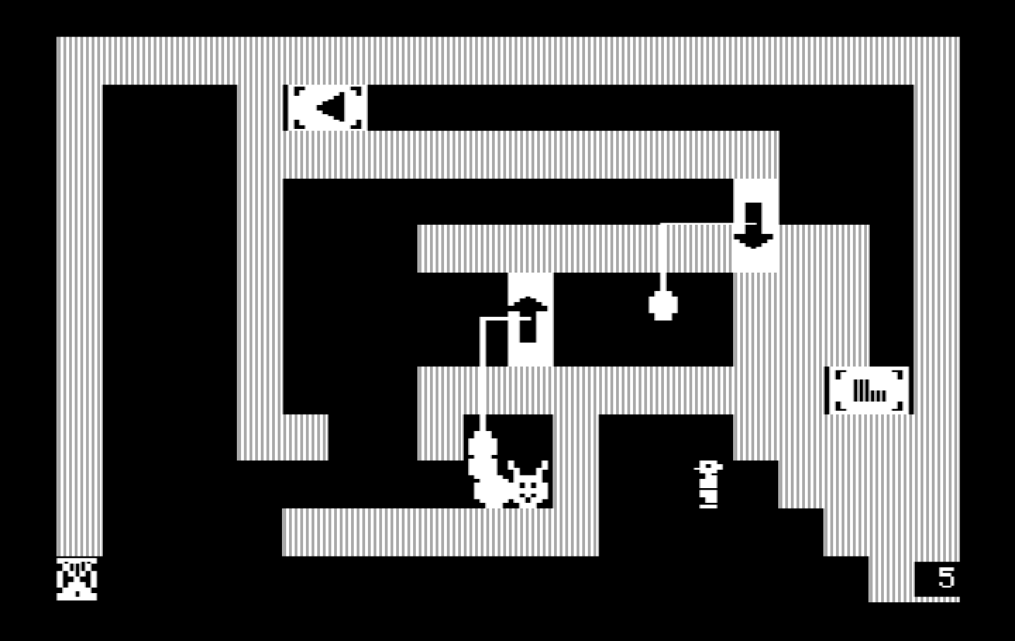 Think Quick! IBM PC/Compatibles Screenshot: A slime worm is guarding the doorbell over there!