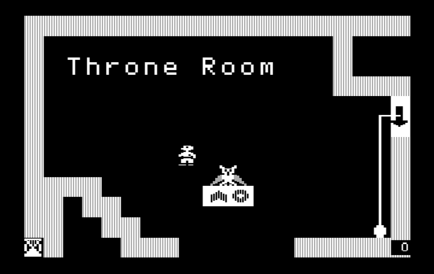 Think Quick! IBM PC/Compatibles Screenshot: Welcome to the throne room...