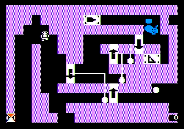 Think Quick! Apple II Screenshot: This will take some thinking to get through!
