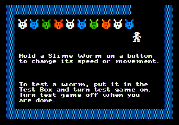 Think Quick! Apple II Screenshot: Pick up some slime worms here.