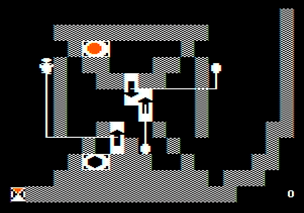 Think Quick! Apple II Screenshot: One door opened, but others still block the path...