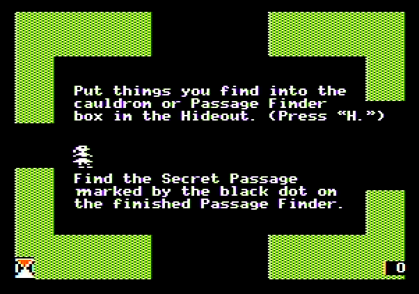Think Quick! Apple II Screenshot: A few clues are provided to help you get started.