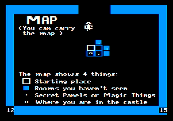 Think Quick! Apple II Screenshot: Here's the in-game map.