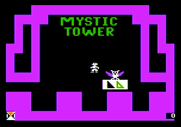 Think Quick! Apple II Screenshot: Starting the Mystic Tower!