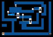 Think Quick! for Apple II - The door and maze layouts start to get more complex.