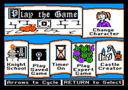 Think Quick! for Apple II - The main menu.