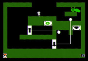 Think Quick! for Apple II - Another slime worm guards the doorbell...