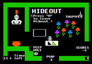 Think Quick! for Apple II - In expert games you are given a thumper which distracts the slime worms.