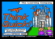 Think Quick! for Apple II - Title screen.