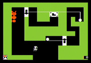 Think Quick! for Apple II - There's a puzzle piece! I'll need to open doors to reach it...
