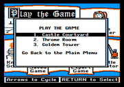 Think Quick! for Apple II - Select one of the easier level castles.