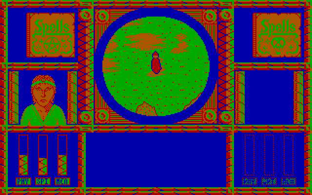 Wizard Warz IBM PC/Compatibles Screenshot: The starting location.