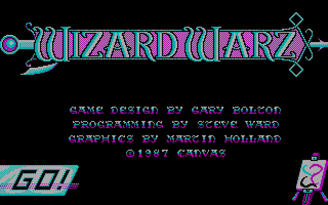 Wizard Warz IBM PC/Compatibles Screenshot: Title screen.
