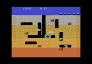 Dig Dug for Atari 5200 - Destroyed a fygar, but multiple opponents are closing in!