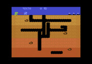 Dig Dug for Atari 5200 - The final opponent attempts to escape...