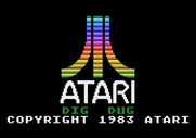 Dig Dug for Atari 5200 - Atari logo and game title.