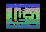 Dig Dug for Atari 5200 - One enemy down, more to go...