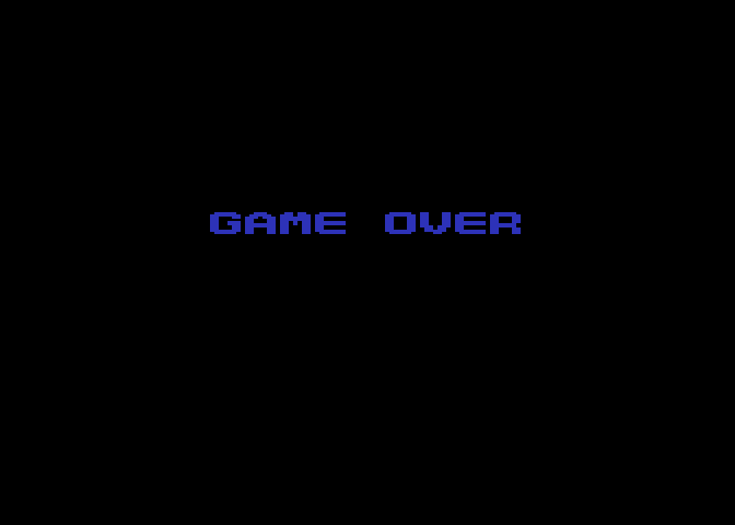 Dig Dug Atari 7800 Screenshot: Game over.