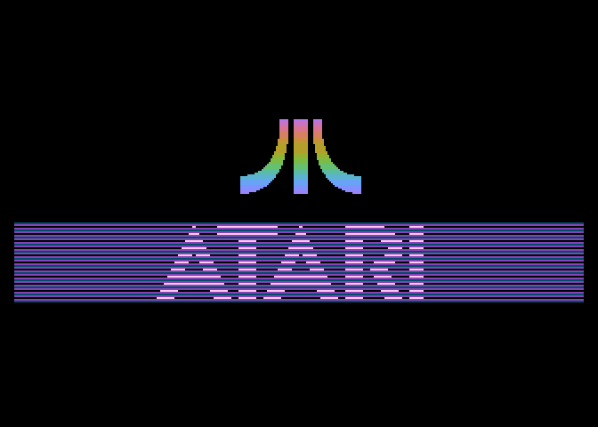 Dig Dug Atari 7800 Screenshot: Atari logo.