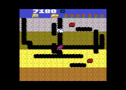Dig Dug for Atari 7800 - Collect the fruit in the center of the screen for bonus points.