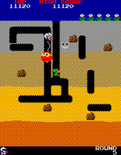 Dig Dug for Arcade - This Pooka is about to explode...