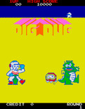 Dig Dug for Arcade - Game attract mode.