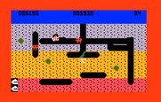 Dig Dug for Intellivision - Bonus items sometimes appear in the middle of the screen.