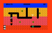 Dig Dug for Intellivision - Attacking an opponent...