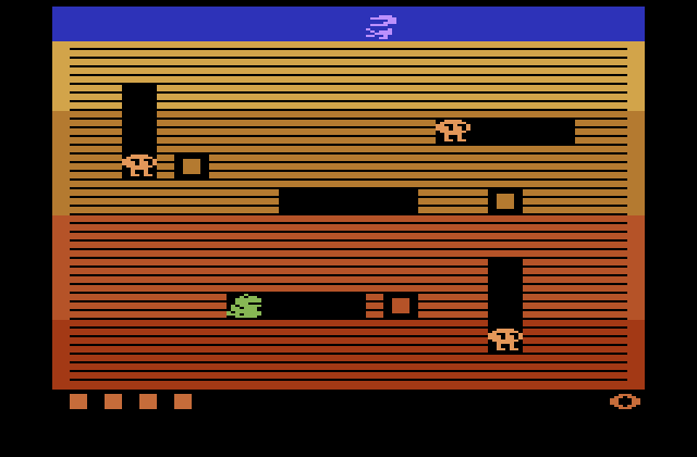 Dig Dug Atari 2600 Screenshot: Game start.