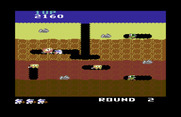 Dig Dug for Commodore 64 - Attacking an enemy...