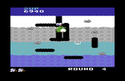 Dig Dug for Commodore 64 - Blowing up an opponent...